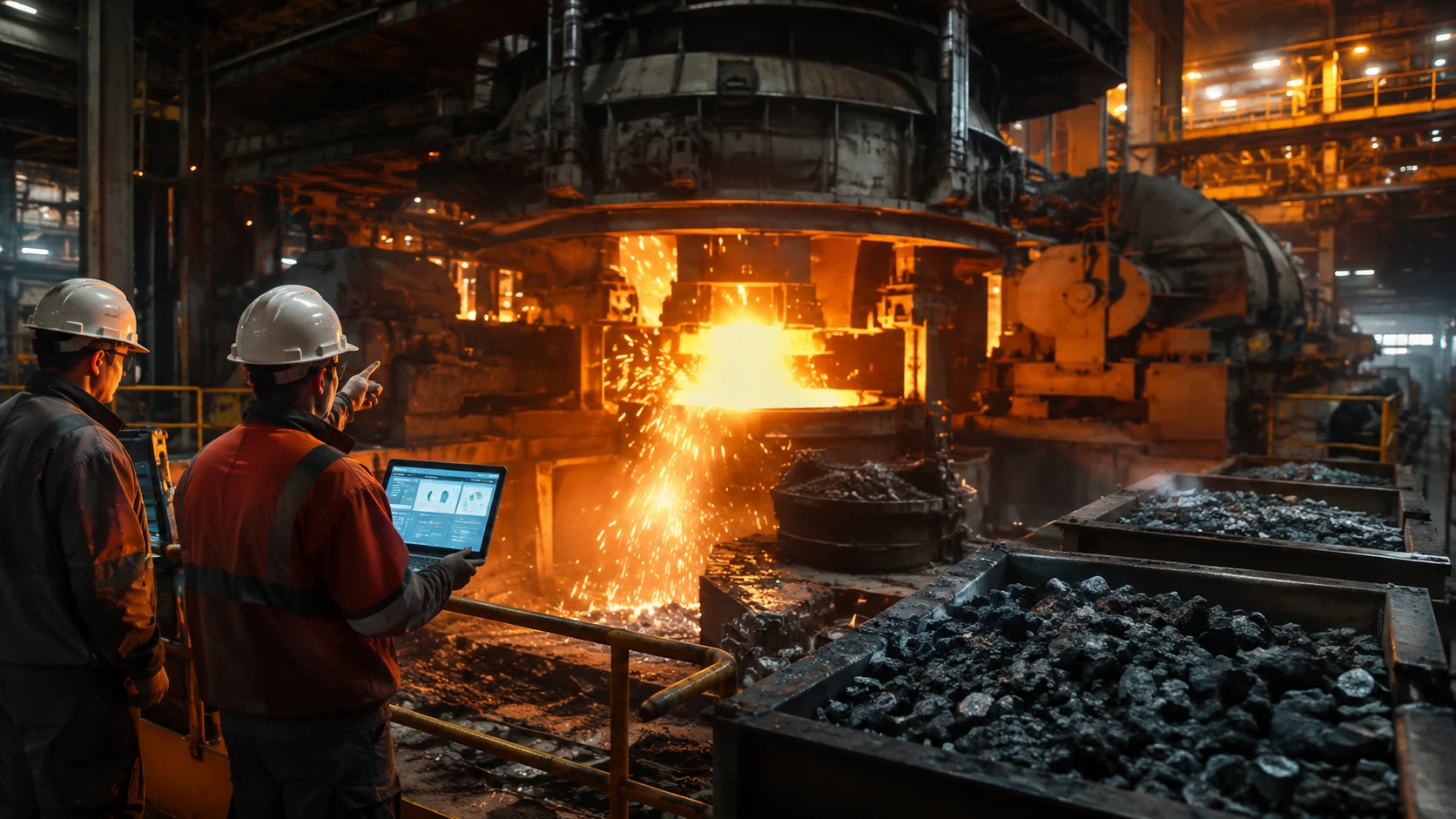 Submerged arc furnace used for ferroalloy production
