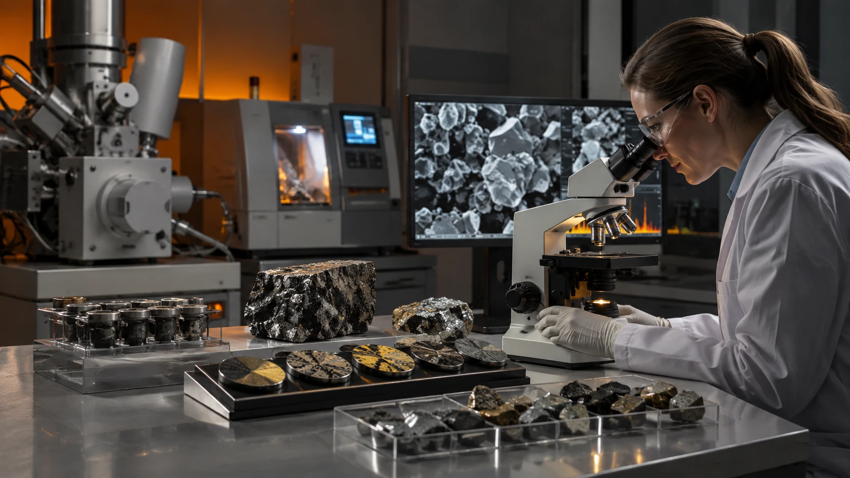 Microscopy images used for mineral characterization