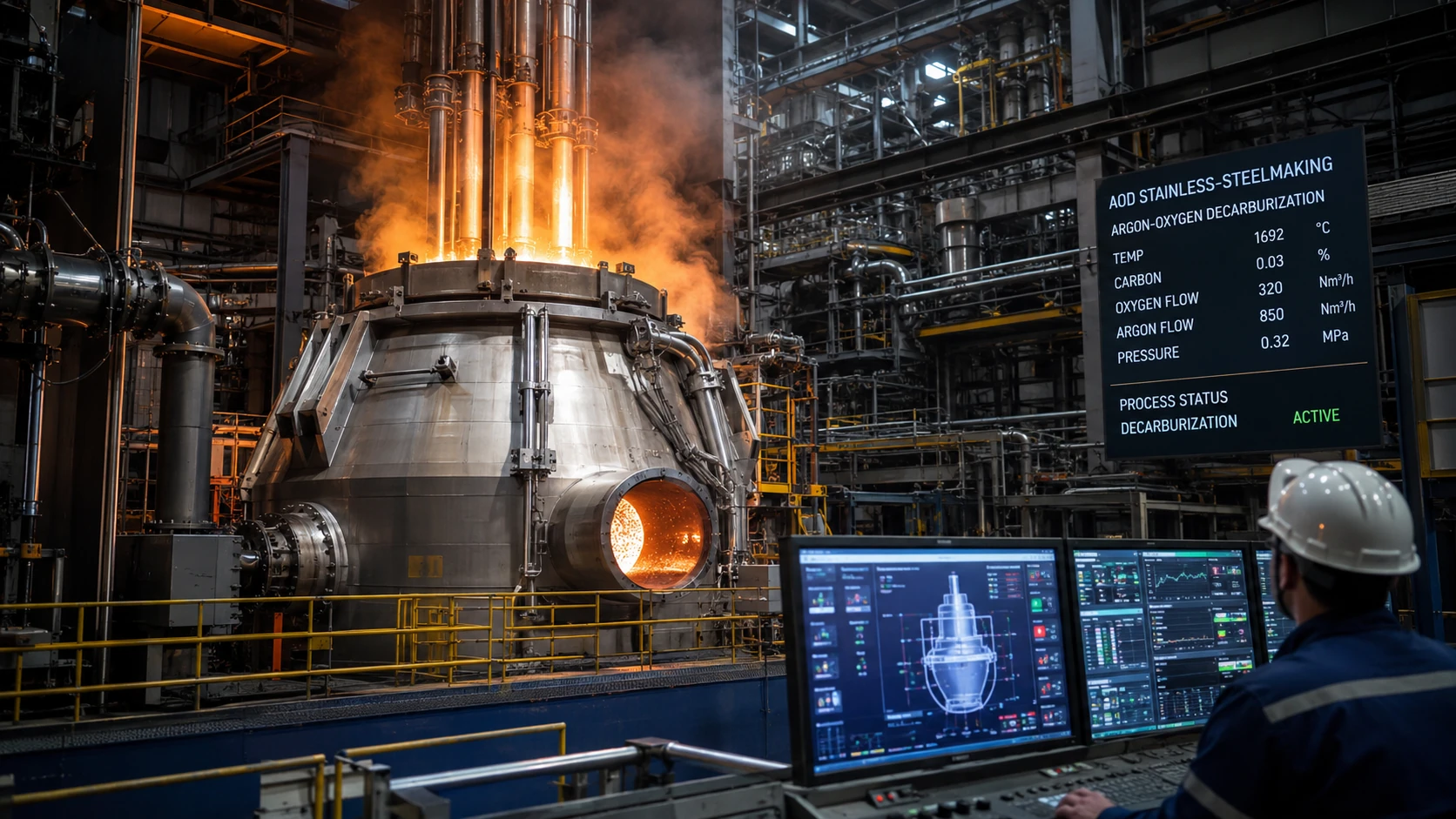 AOD Stainless-Steelmaking Control Model