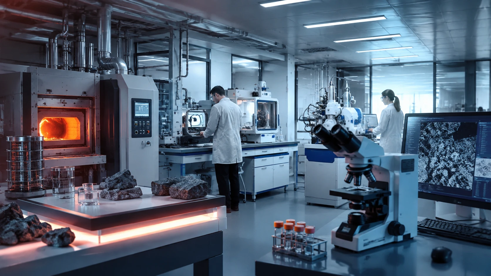Modern metallurgical research and development laboratory