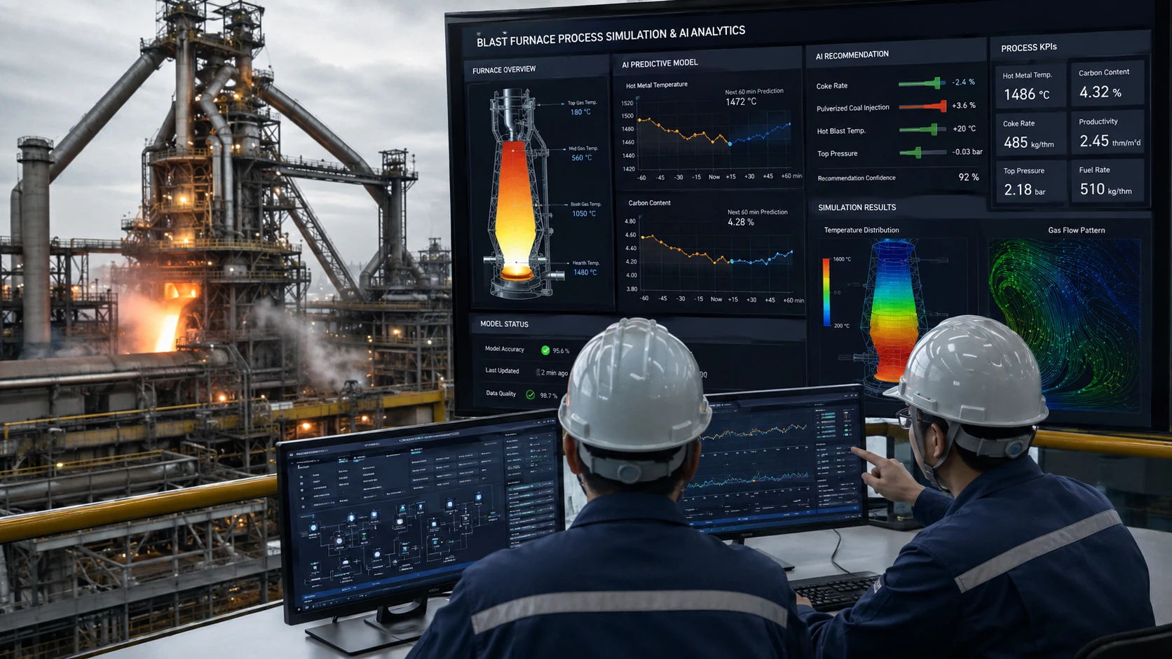 ExtractMet blast furnace machine-learning dashboard